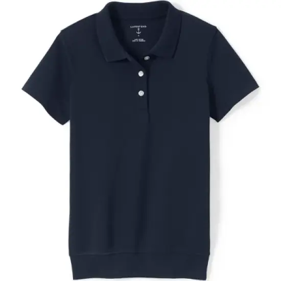 Lands' End School Uniform Kids Short Sleeve Banded Bottom Polo Shirt image {2}