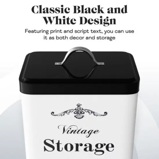 Amici Home Antique Shoppe Large Rectangular Canister - 208 Oz Aluminum Food Storage with Airtight Silicone Gasket & Handle Lid, BPA Free image {6}