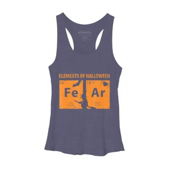 Women's Design By Humans Elements Of Halloween Tee (FeAr) Periodically By Luckyst Racerback Tank Top image {5}