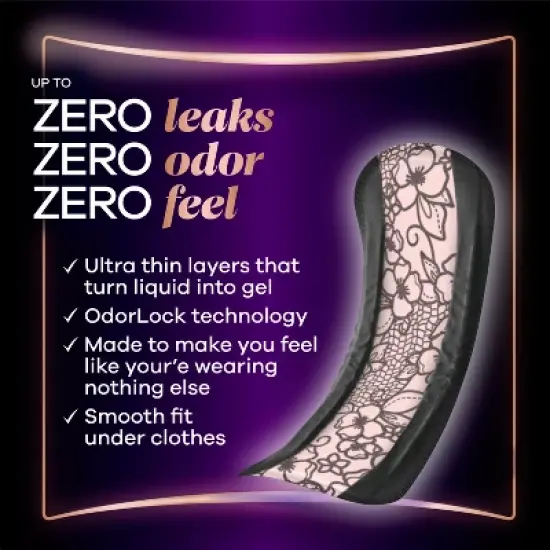 Always Discreet Boutique 6 Drops Incontinence Pads - Extra Heavy - Long Length - 40ct image {1}