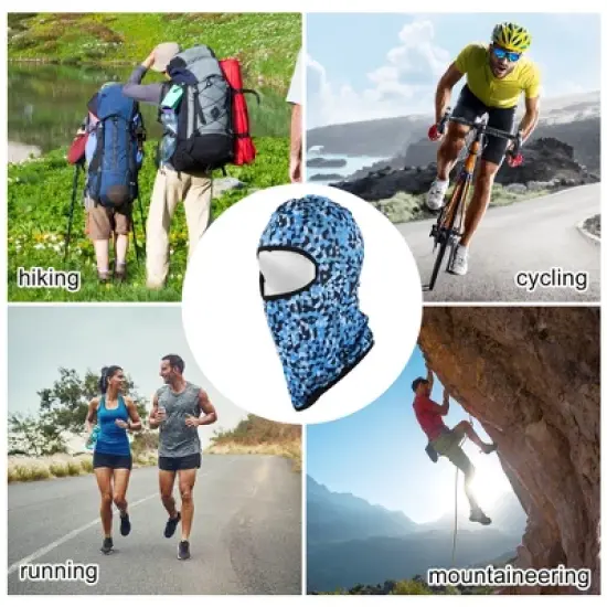 Unique Bargains Ice Silk Geometric Balaclava Face Mask 1 Pc image {2}