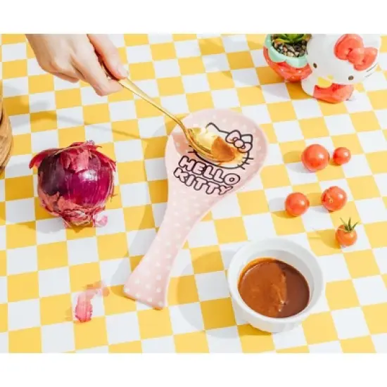 Silver Buffalo Sanrio Hello Kitty Polka Dots Ceramic Spoon Rest image {7}