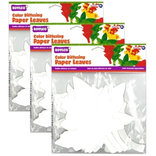 Roylco&reg; Color Diffusing Paper Leaves, 80 Per Pack, 3 Packs image {2}