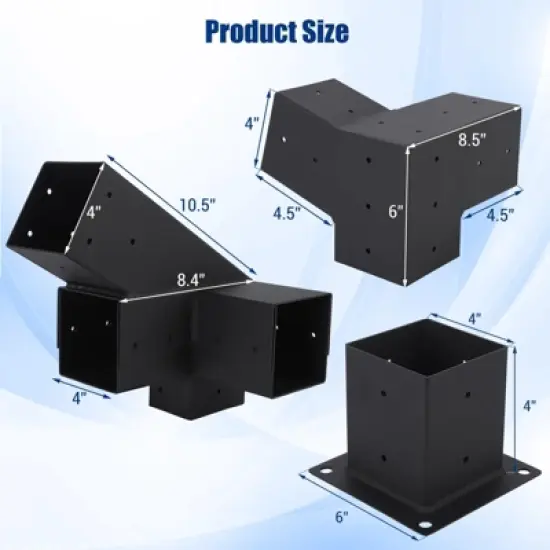 Pergola Bracket Kit,for Gazebos, Patio Pergolas, Log Cabin Outdoor image {2}