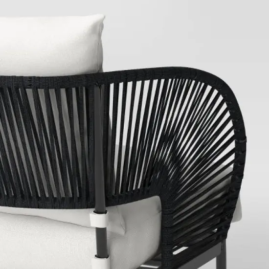 Mackworth Rope Patio Loveseat - Black - Threshold&trade; image {4}