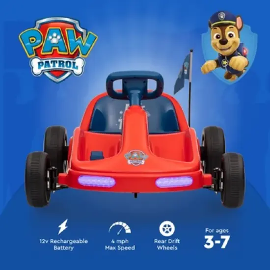 Paw Patrol 12V Electric Go Kart for Kids with Lights, Remote Control, Seat Belt, Rechargeable Battery, Durable Ride-On Toy for Ages 3-6 image {5}