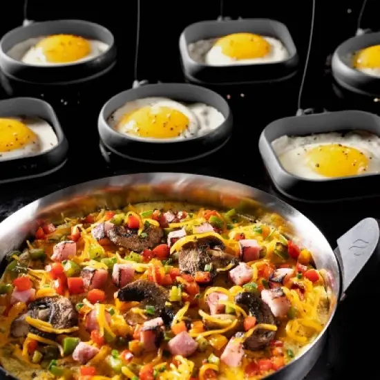 Blackstone Stainless Steel Omelette and Egg Rings: Dishwasher-Safe, Heat-Resistant, Grill Cookware Set image {6}