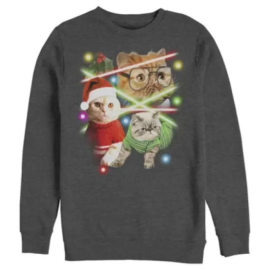 Men's Lost Gods Laser Cats Sweatshirt image {4}