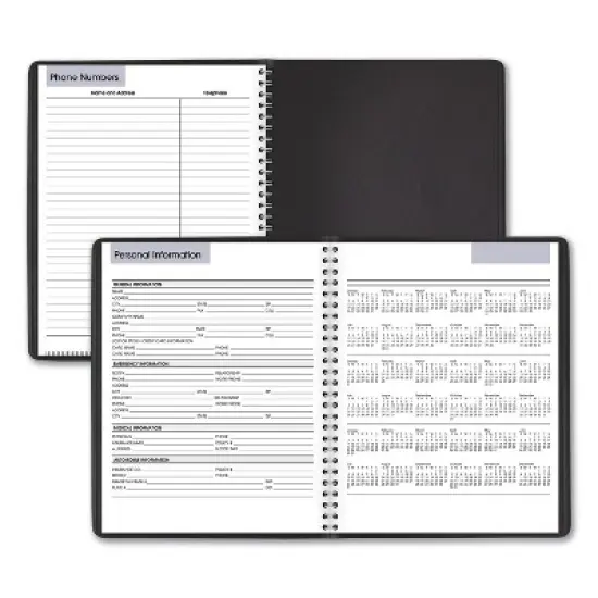 DayMinder Weekly Planner, Vertical-Column Format, 8.75 x 7, Black Cover, 12-Month (Jan to Dec): 2026 image {3}