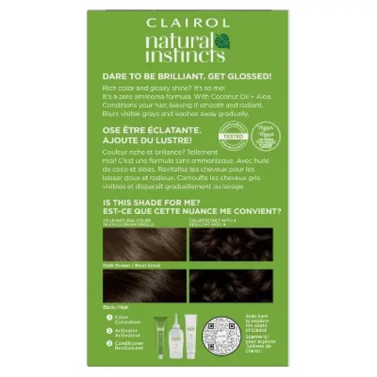 Natural Instincts Clairol Demi-Permanent Hair Color Cream Kit - Brown image {1}