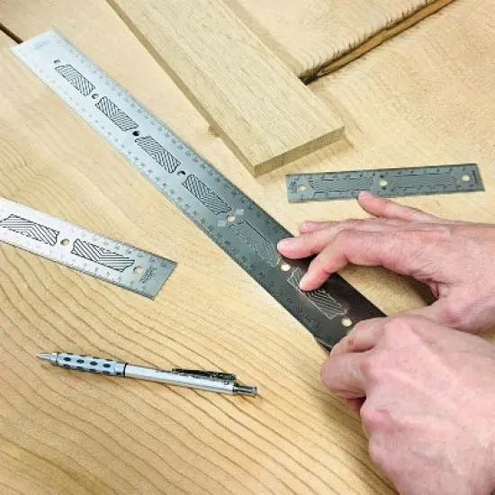 JessEm 07415 Stainless Steel 300mm Precision Ruler with Patented Flex Grip and Fade Resistant Markings image {4}