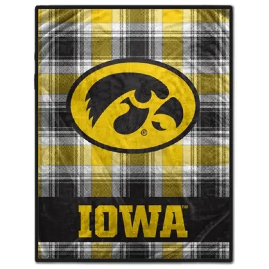 NCAA Iowa Hawkeyes Plaid Ultra Cozy Throw Blanket image {3}
