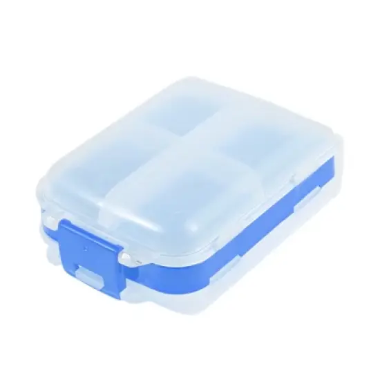 Unique Bargains 8 Grids 3 Fold Pill Case 1 Pc image {8}