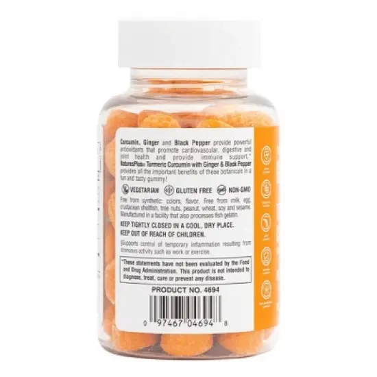Gummies Turmeric Curcumin Peach by Nature's Plus  -  60 Gummies image {2}