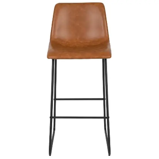 Flash Furniture 30 Inch Commercial Grade LeatherSoft Bar Height Barstools, Set of 2 image {11}
