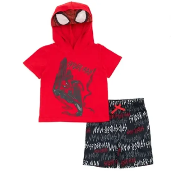 Marvel Spider-Man Cosplay T-Shirt and Mesh Shorts Outfit Set Toddler to Big Kid  image {7}