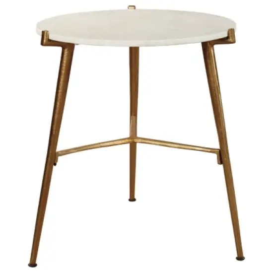 Chadton Side Table White/Gold Finish - Signature Design by Ashley image {4}