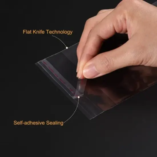 Unique Bargains Self-Sealing Water Resistant Cello Poly Bags for Packing Cookies 1000 Pcs image {2}