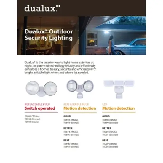 VAXCEL Integrated LED Motion Sensor Dusk to Dawn 3-Head Outdoor Security Flood Light - 240 Degree - 85 Ft. image {9}