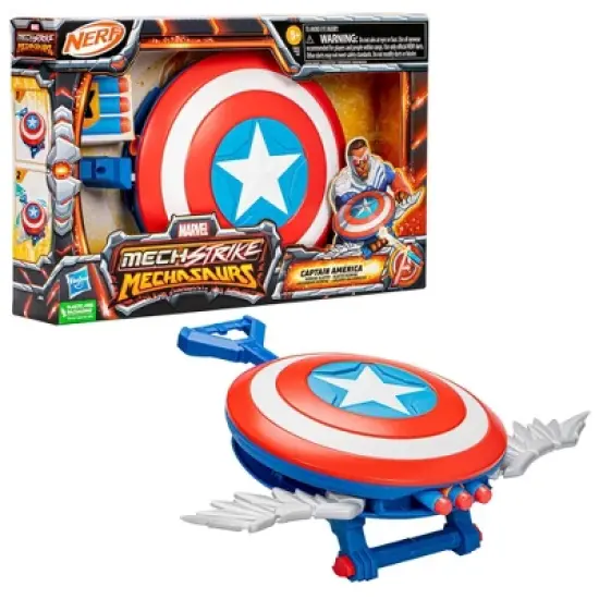 Marvel Mech Strike Mechasaur Captain America Redwing Toy Blaster image {2}