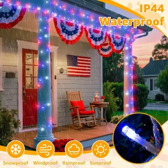 Ollny 100 LED Christmas RGB String Lights (Clear Cable, Connectable, 130 Modes) image {12}