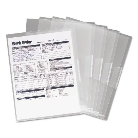 Smead Poly Translucent Project Jackets Letter 9 1/4 x 11 3/4 Clear 5/Pack 85751 image {1}