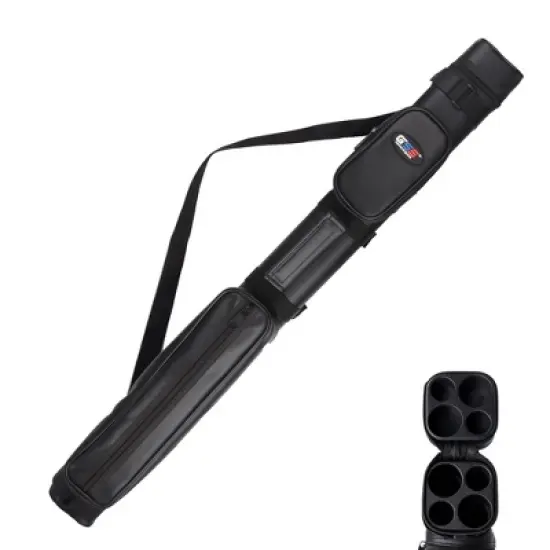 GSE 2x2 Square Cue Case, Pool Cue Stick Carrying Case, Billiard Cue Case Holds 2 Butts and 2 Shafts image {1}