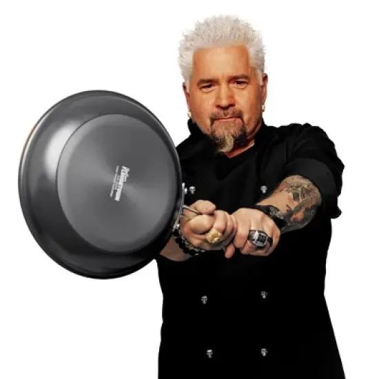 Guy Fieri's Flavortown Laser Titanium 12&rdquo; Fry Pan with Lid - Non-stick Cookware Without PFAS, PTFE, or PFOA image {2}