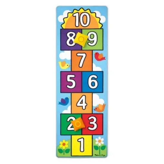 Melissa & Doug Hop and Count Hopscotch Game Rug - 3pc (78.5 x 26.5 inches) image {9}
