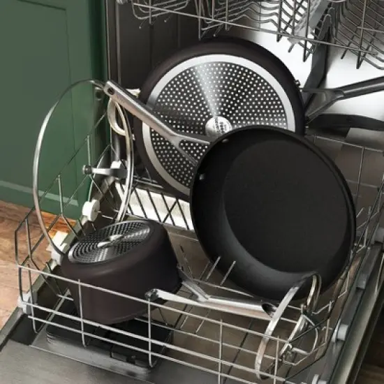 Ninja NeverStick Signature Hard-Anodized 12pc Cookware Set CW79012: Nonstick, Chip-Resistant, Oven-Safe, Tempered Glass Lids image {8}