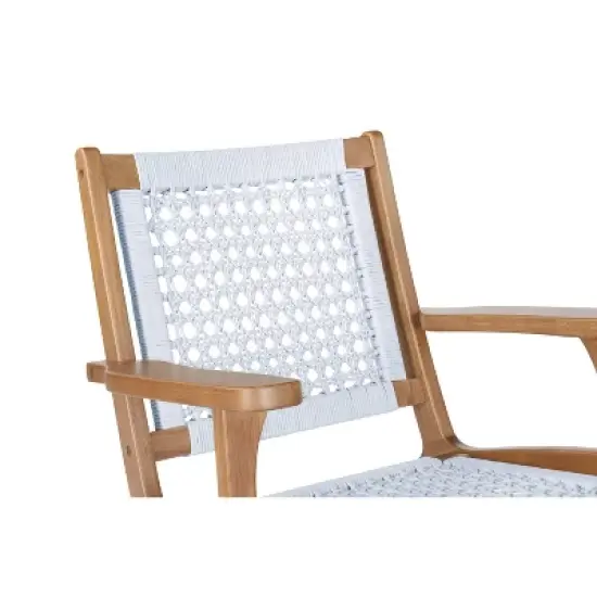 Boraam Harrison Hexagon Woven Light Gray Rope Accent Chair Natural image {5}