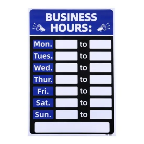 Unique Bargains PVC Changeable Waterproof Store Shop Business Hour Sign 1 Set image {7}