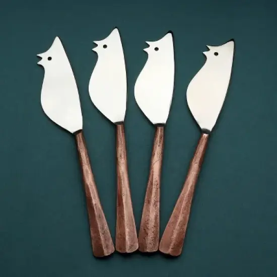 Inox Artisans Copper Ridge Ratoncito Cheese Spreader/Knife 4 Pc. Set image {1}