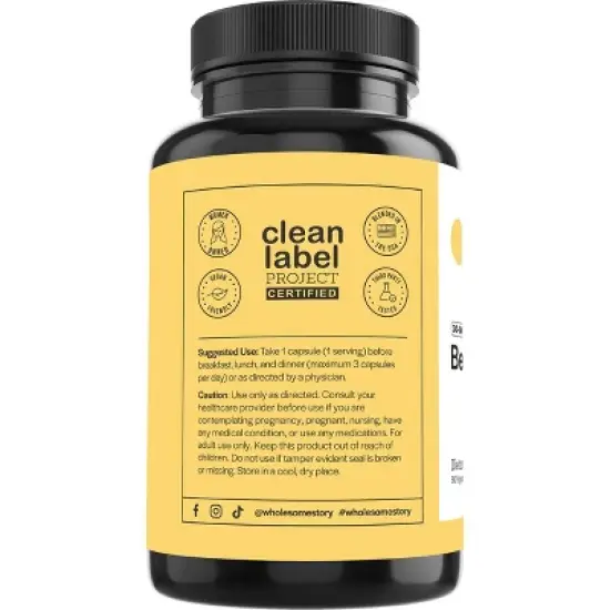 Wholesome Story Berberine Weight Loss Supplement, Metabolic Vitamins Capsules, 90ct image {3}