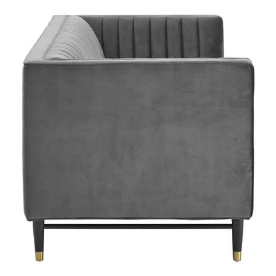 Devote Channel Tufted Performance Velvet Loveseat - Modway image {1}
