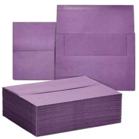 Paper Junkie 100 Pack Purple Envelopes 7 x 5", A7 Size for Greeting Cards, Mailing, Wedding Invitations image {7}