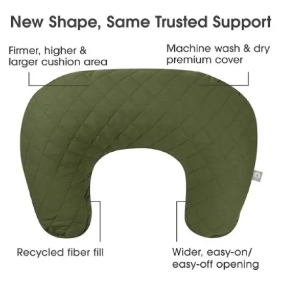 Boppy Luxe Nursing Pillow - Green Moss Quilt image {2}