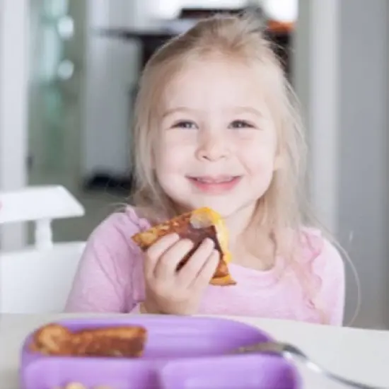 Re-Play 2pc Recycled Divided Plates Lavender and Pink image {4}