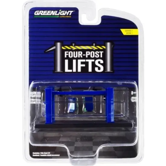 Adjustable Four-Post Lift Blue "Four-Post Lifts" Series 1 1/64 Diecast Model by Greenlight image {2}