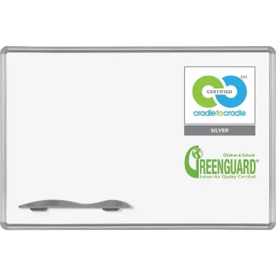 Best-Rite Green Rite Dry Erase Board 36 x 24 White Silver Frame E2H2PB image {1}