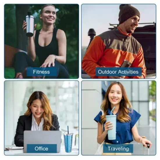 Unique Bargains Acrylic Double Wall with Lid and Straw Transparent Sequins Tumbler image {5}