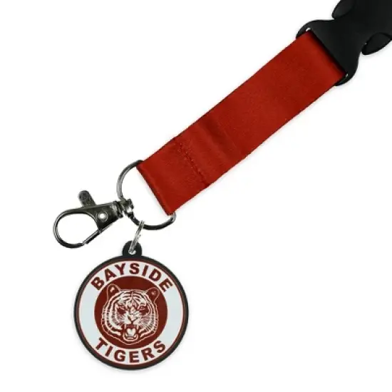 Saved By The Bell Lanyard Bayside High Zack Morris Breakaway ID Badge Holder Keychain Red image {2}