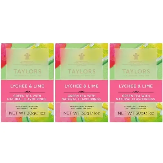 Taylors of Harrogate Lychee & Lime Green Tea Bags - 60ct image {3}