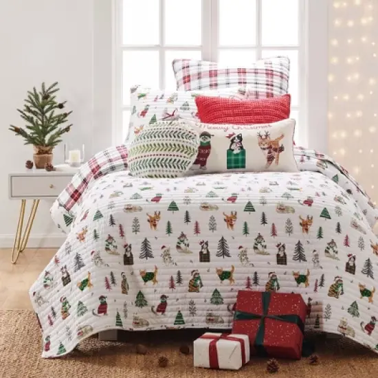 Meowy Christmas Quilt Set - Levtex Home image {5}