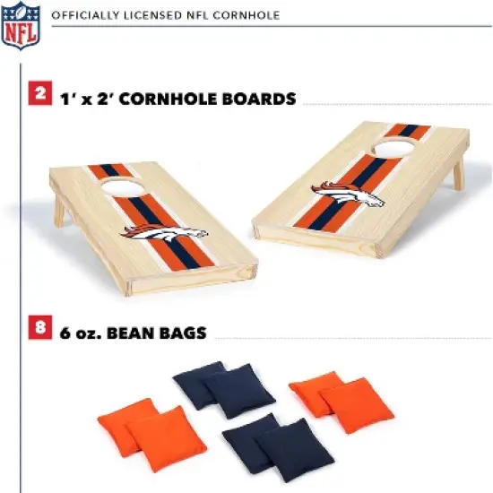 NFL Denver Broncos 1'x2' Wood Cornhole Set image {1}