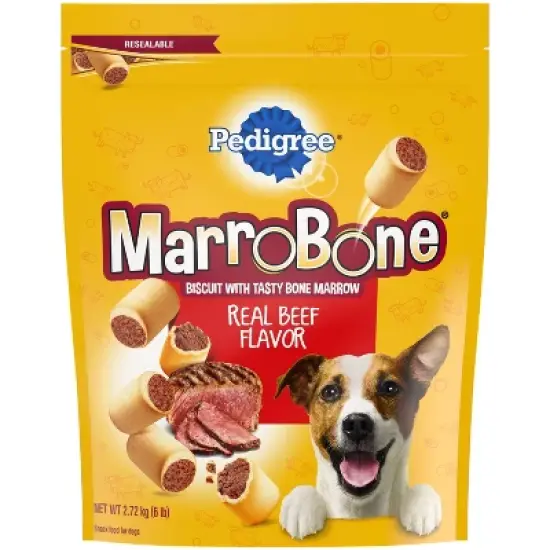 Pedigree Beef and Marrow Bone Flavor Bones and Crunchy Dog Treats - 6lbs image {9}