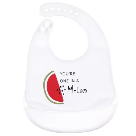 Hudson Baby Infant Girl Silicone Bibs 2pk, Fruits, One Size image {1}