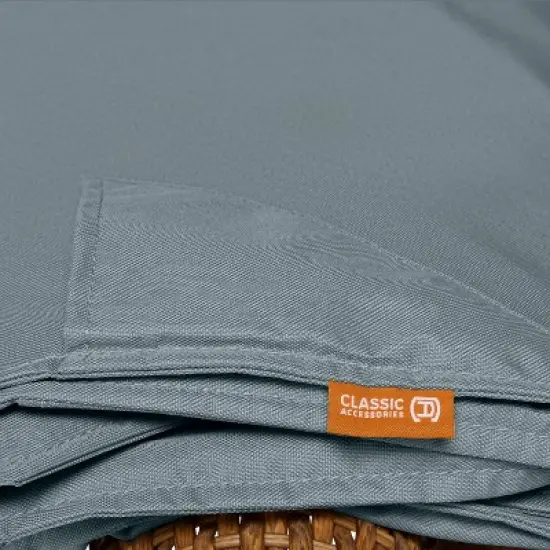 2pk Storigami Easy Fold Lounge Chair Cover Monument Gray - Classic Accessories image {6}