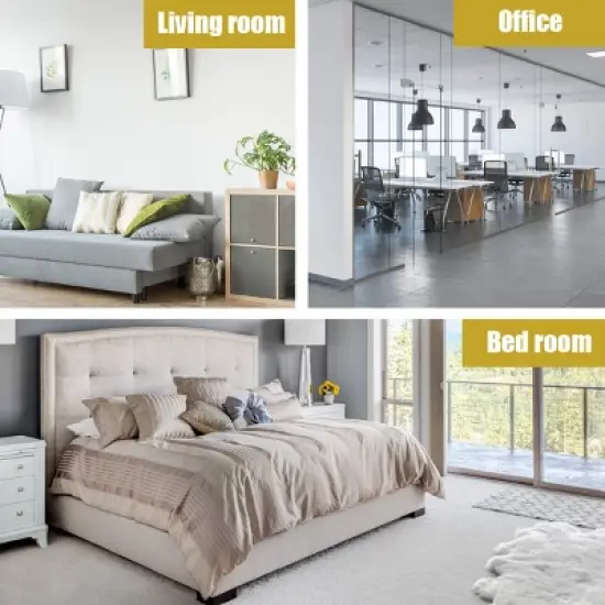 Costway 2 PCS 3Tier Nightstand Bedside Side End Table w/Double Shelves Brown image {4}