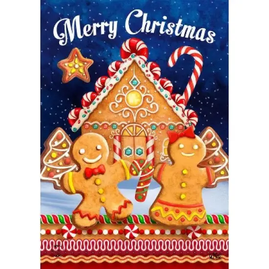 Briarwood Lane Christmas Garden Flag 12x18 For Outdoor Gingerbread House For Christmas Garden Flag Flags For Outside image {2}
